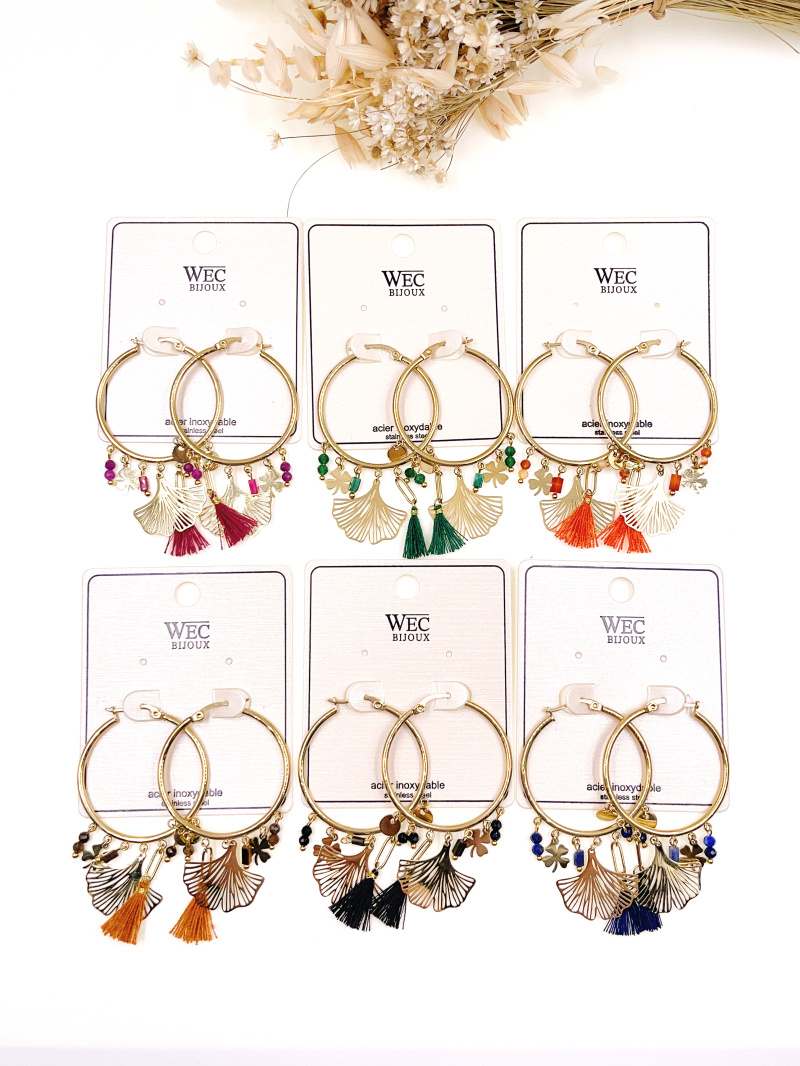 Mayorista WEC Bijoux - Pendiente de acero inoxidable