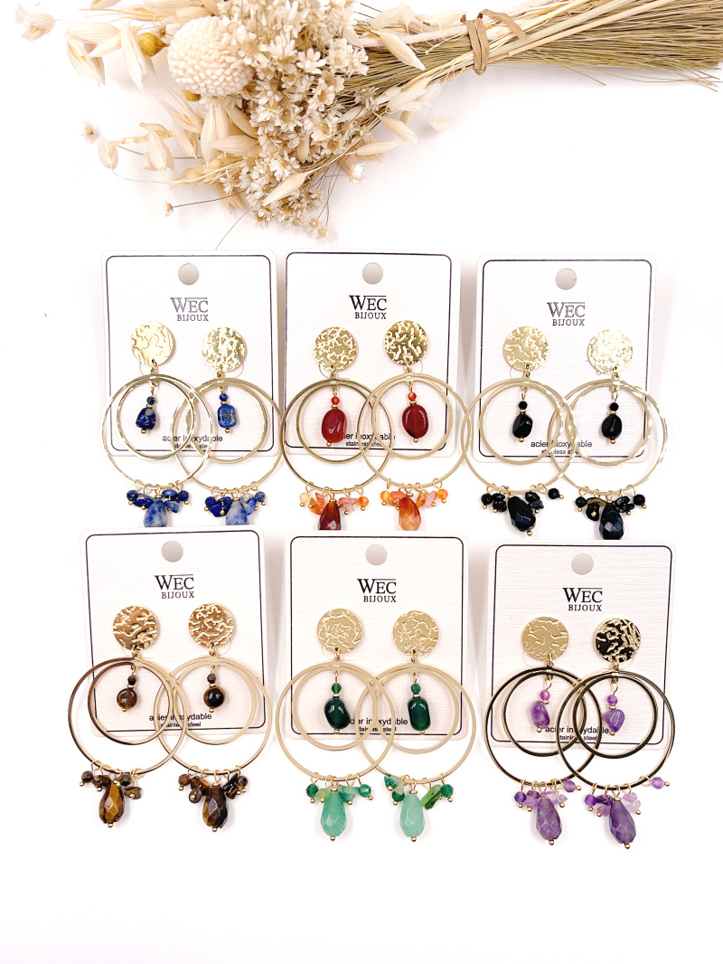Mayorista WEC Bijoux - Pendiente de acero inoxidable