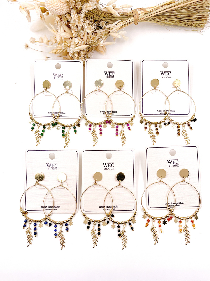 Mayorista WEC Bijoux - Pendiente de acero inoxidable