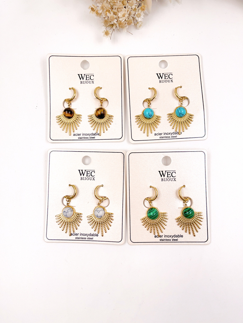 Grossiste WEC Bijoux - Boucle d'oreille en acier inoxydable