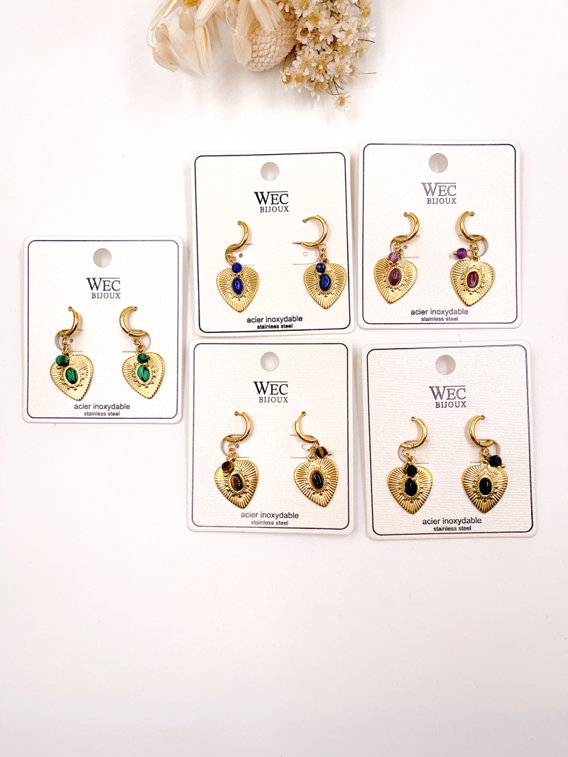 Grossiste WEC Bijoux - Boucle d'oreille en acier inoxydable