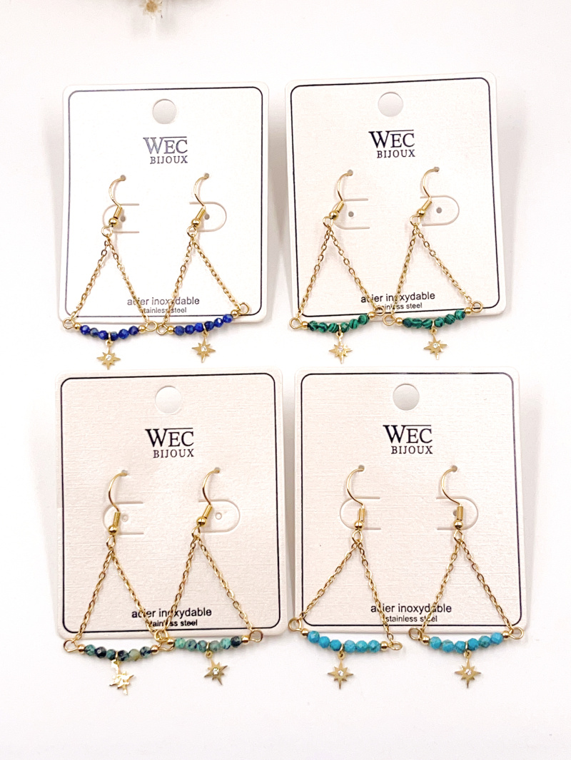 Grossiste WEC Bijoux - Boucle d'oreille en acier inoxydable