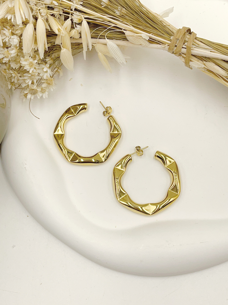 Grossiste WEC Bijoux - BOUCLES D'OREILLES EN ACIER INOXYDABLE