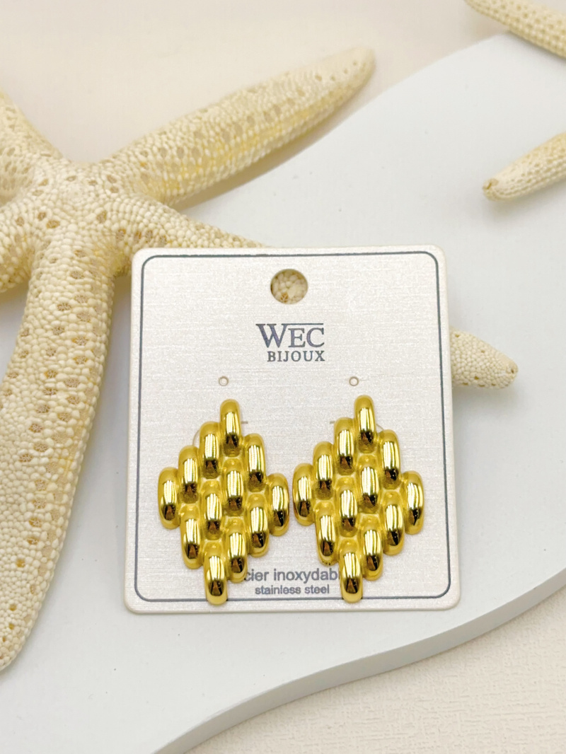 Grossiste WEC Bijoux - BOUCLE D'OREILLE EN ACIER INOXYDABLE