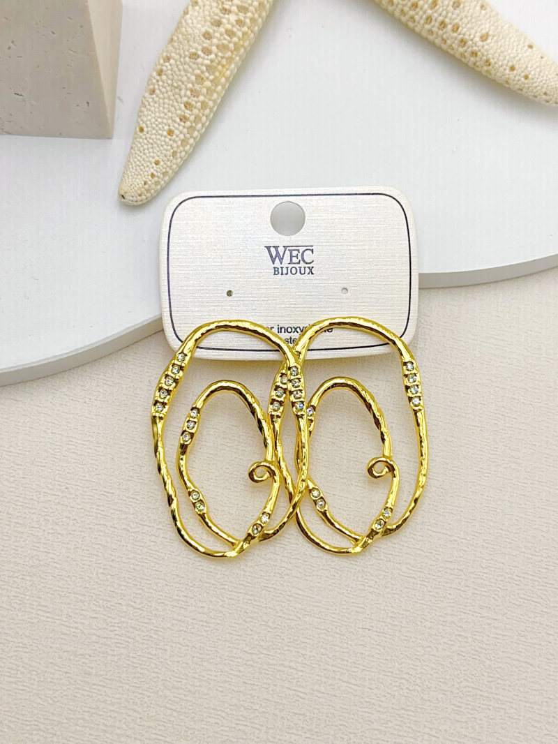 Grossiste WEC Bijoux - BOUCLES D'OREILLES EN ACIER INOXYDABLE