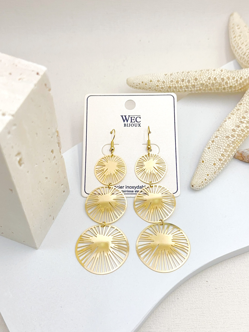 Grossiste WEC Bijoux - BOUCLES D'OREILLES EN ACIER INOXYDABLE