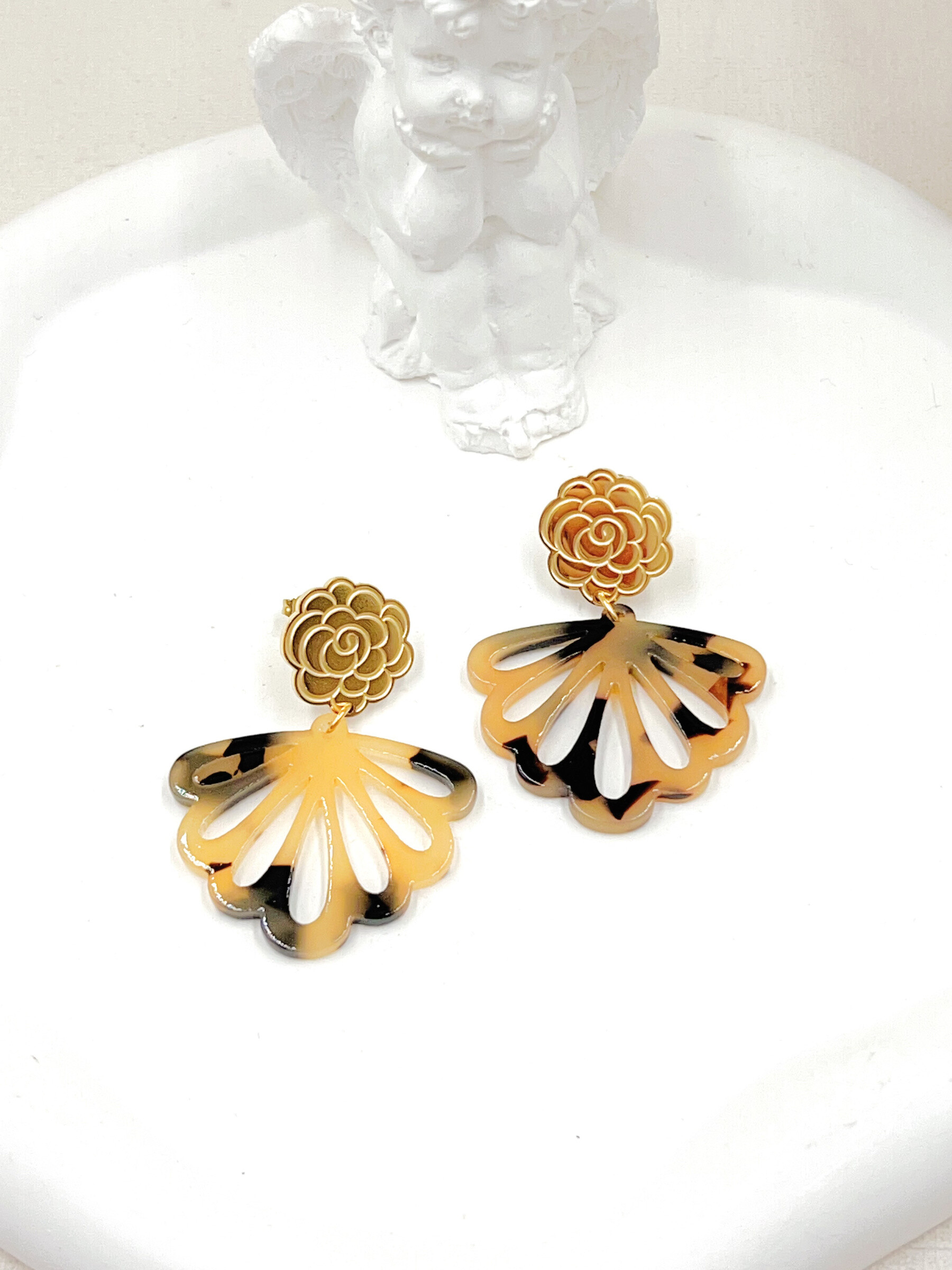 Wholesaler WEC Bijoux - STAINLESS STEEL LEOPARD EARRINGS