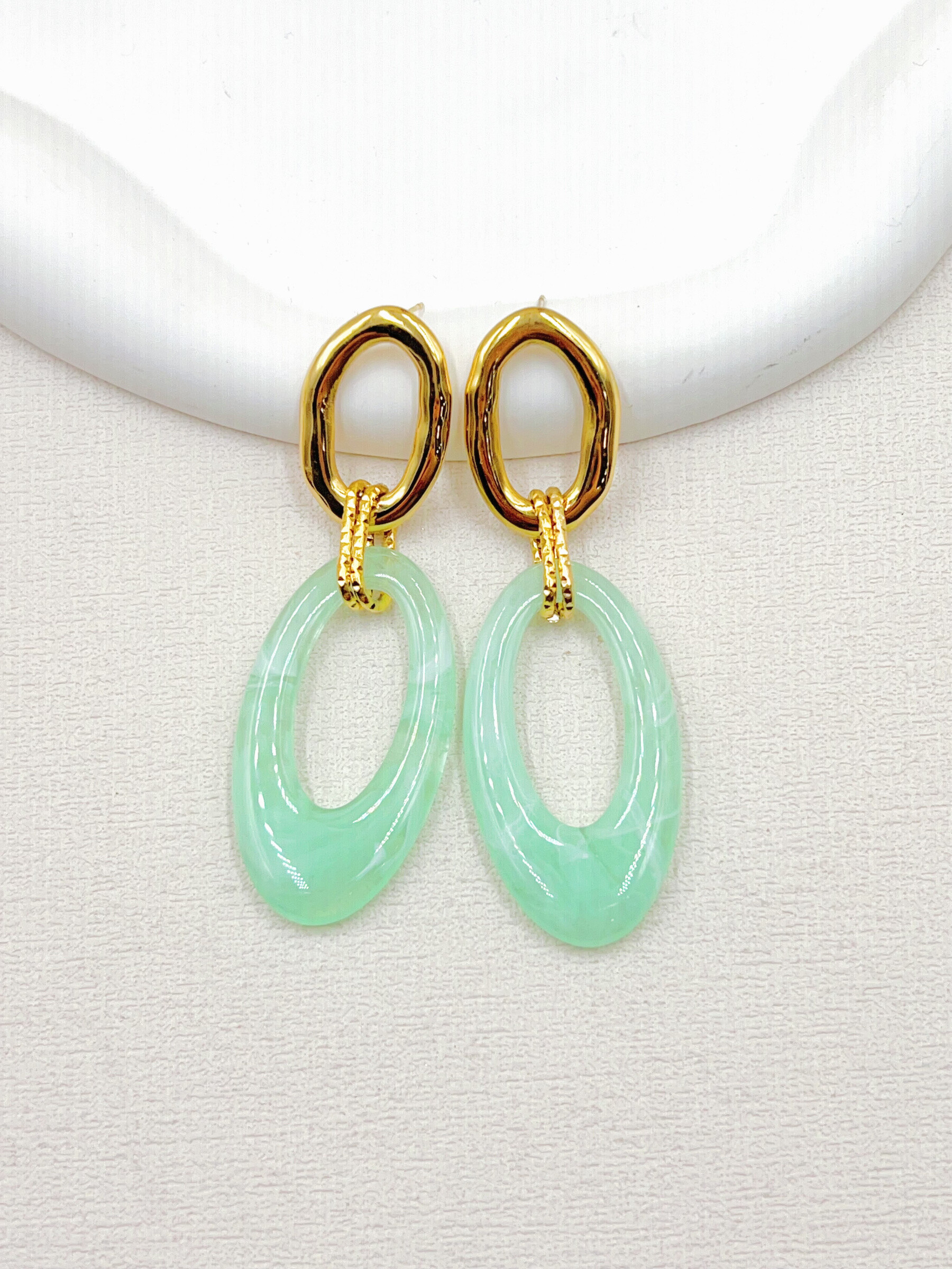 Mayorista WEC Bijoux - Pendientes de acero inoxidable, resina