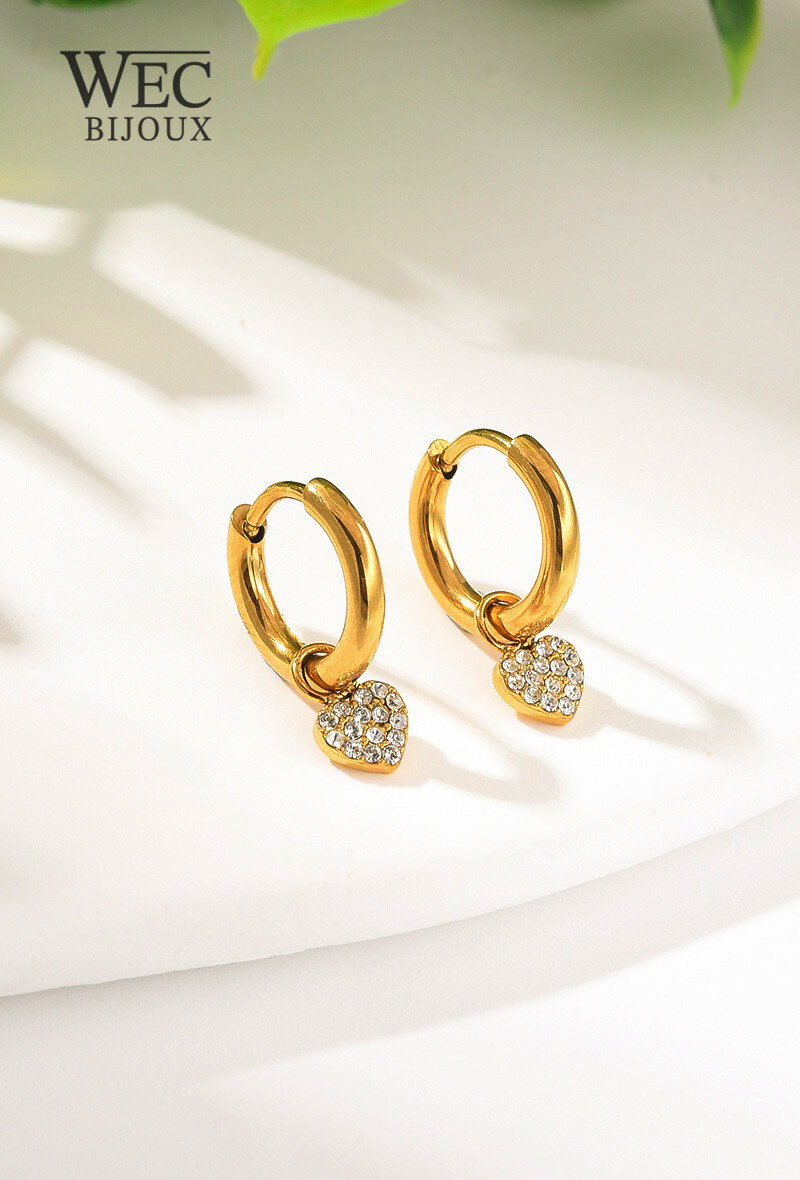 Grossiste WEC Bijoux - BOUCLES D'OREILLES PENDANTES EN ACIER INOXYDABLE