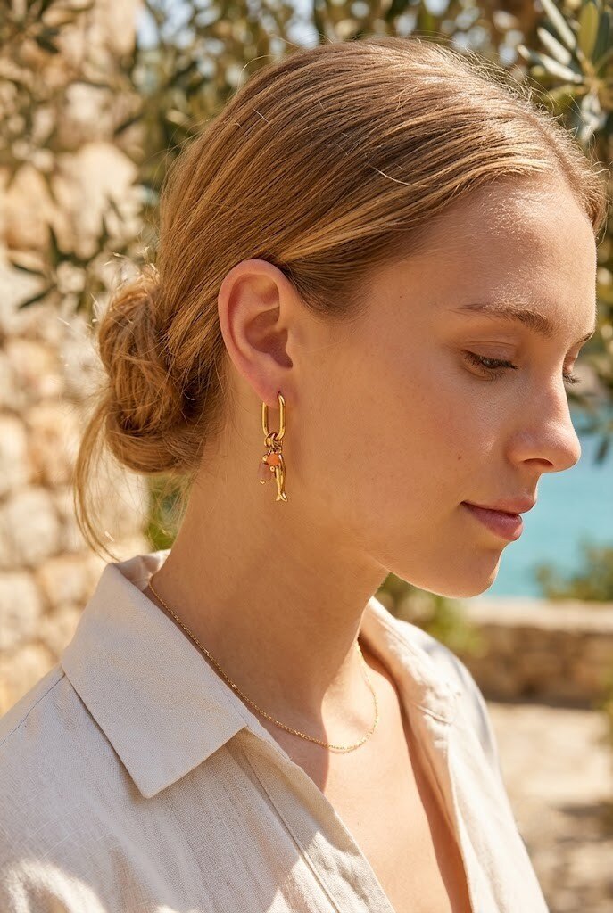 Grossiste WEC Bijoux - Boucle D'oreilles Abeille En Acier Inoxydable