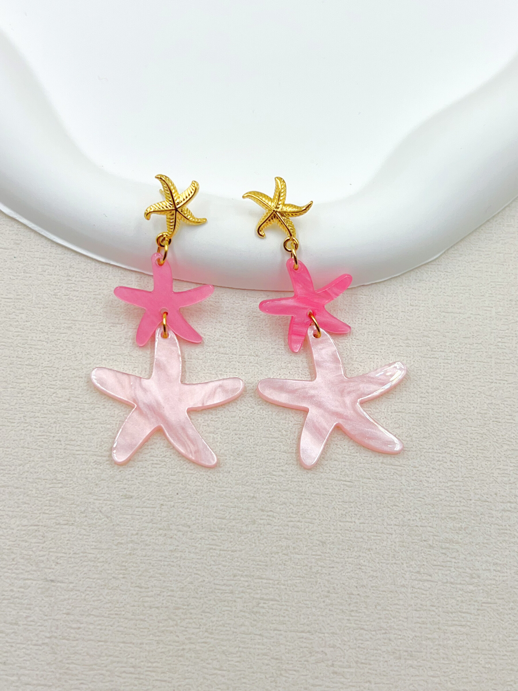 Wholesaler WEC Bijoux - Stainless steel earrings, resin