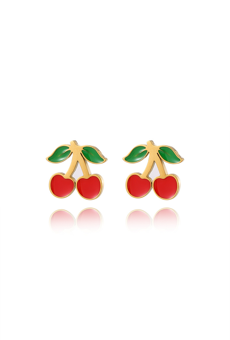 Wholesaler WEC - Cherry stainless steel earrings