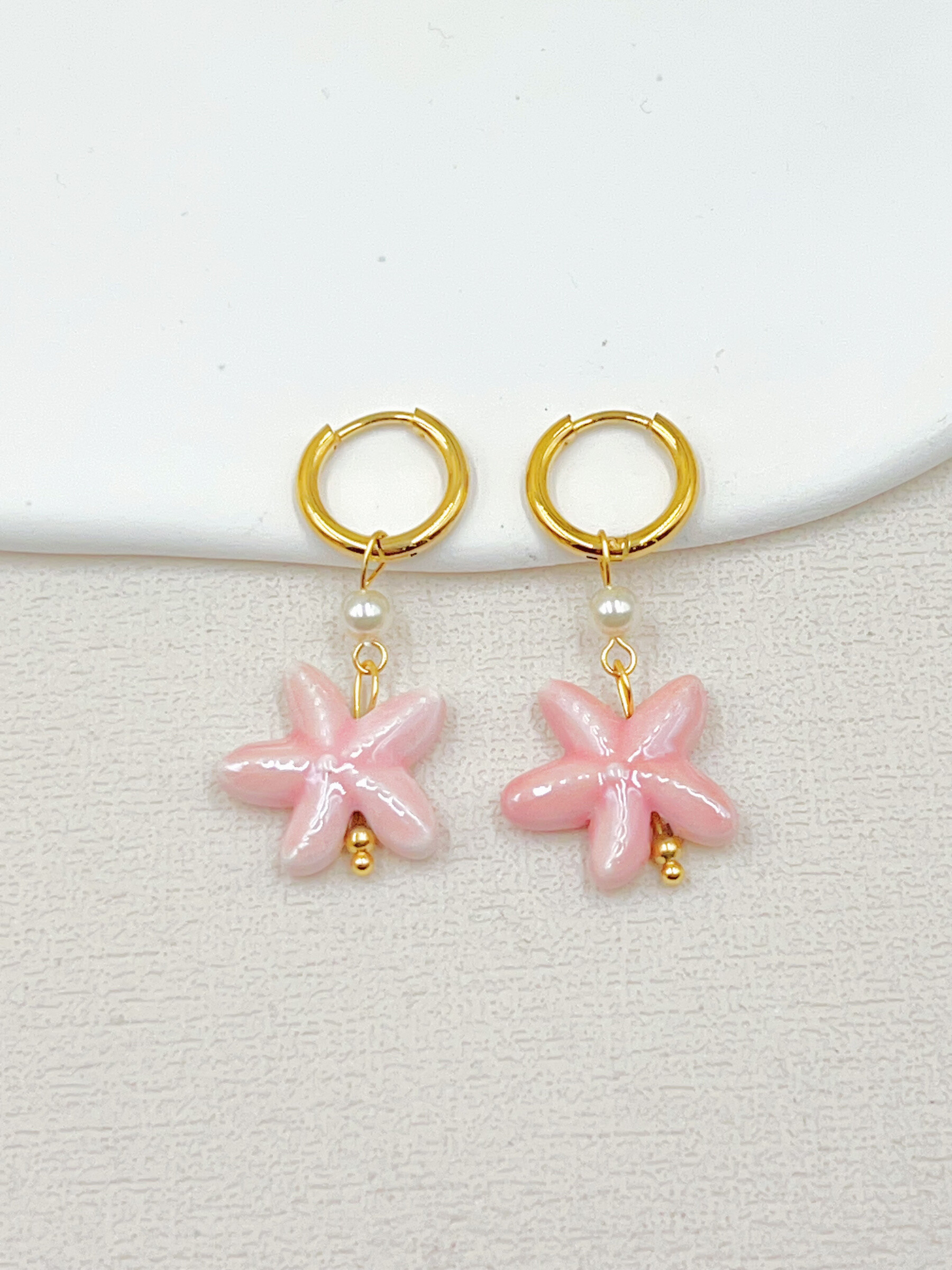 Mayorista WEC Bijoux - Pendientes de pescado de acero inoxidable, Ceramik