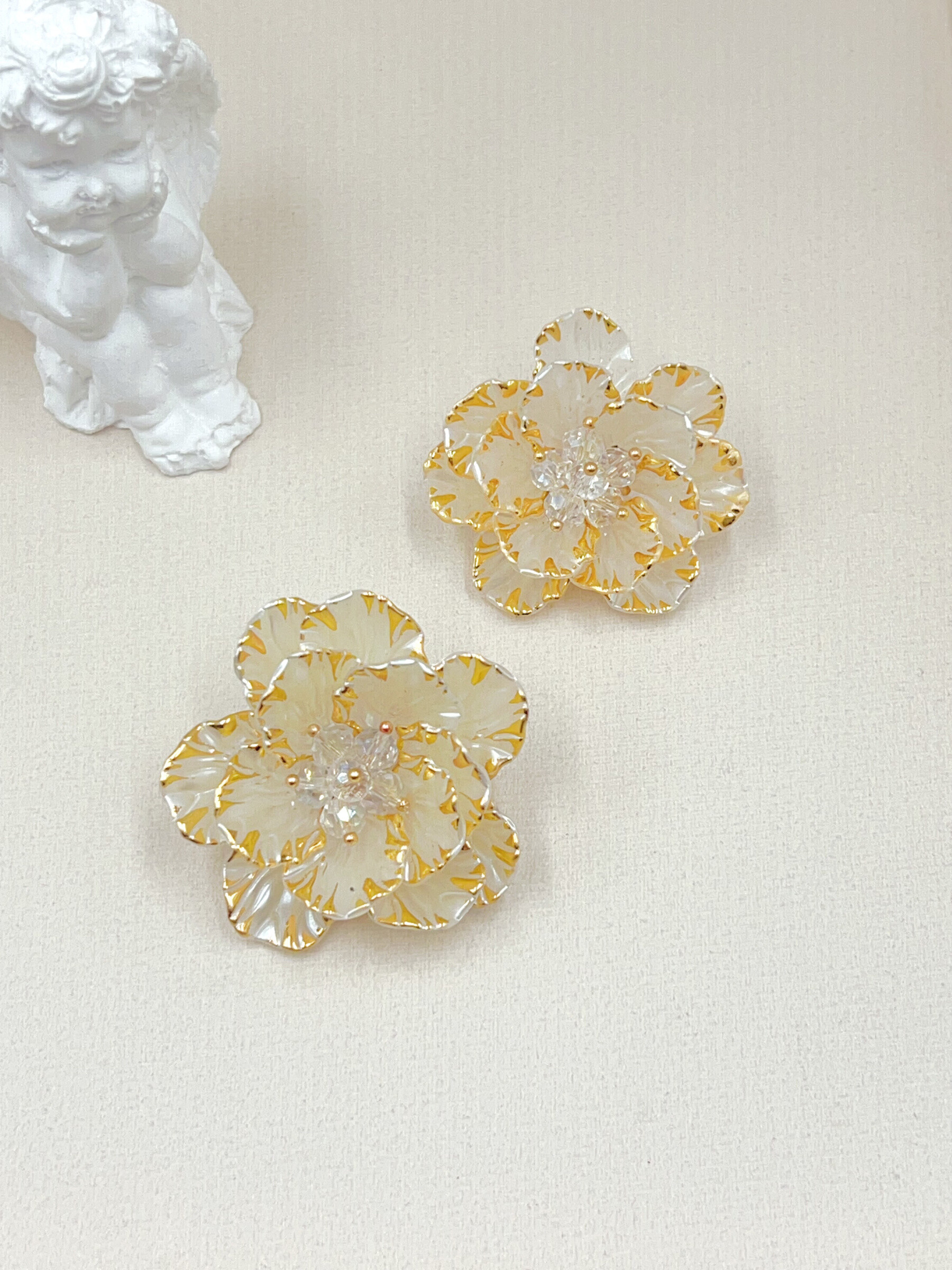 Wholesaler WEC Bijoux - Stainless steel flower earrings