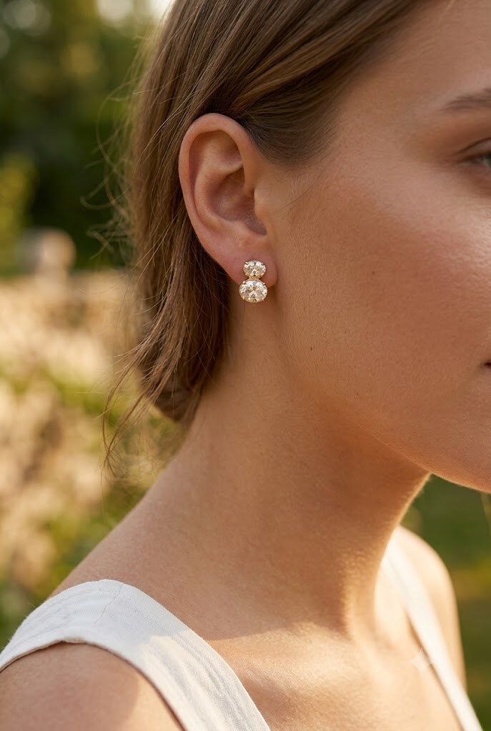 Grossiste WEC Bijoux - Boucles d'Oreilles Clips Double Éclat en Acier Inoxydable