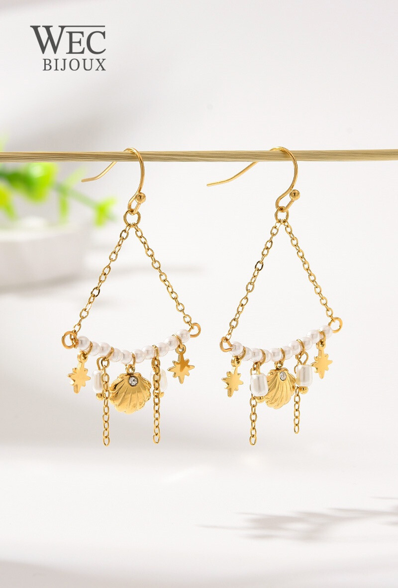 Wholesaler WEC Bijoux - STAINLESS STEEL EARRINGS
