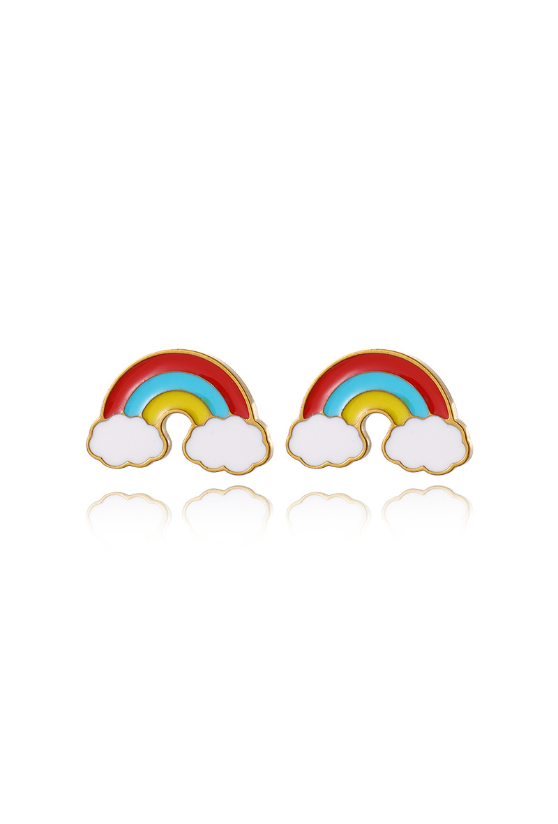 Wholesaler WEC - Rainbow stainless steel earrings