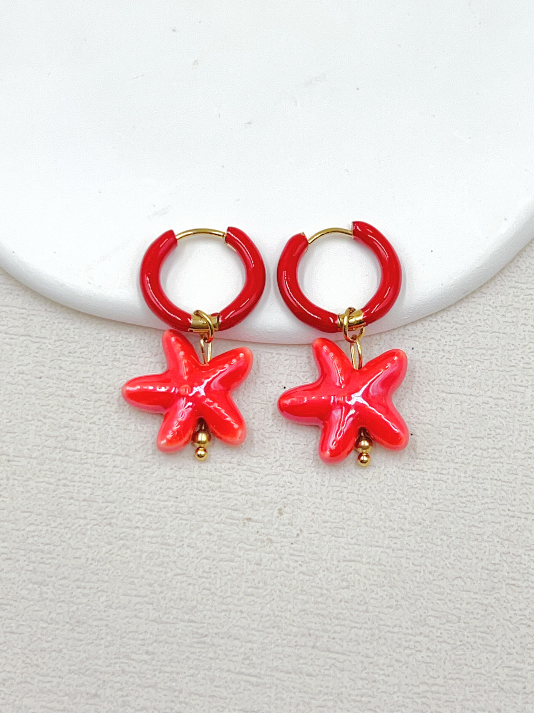 Grossiste WEC Bijoux - BOUCLES D'OREILLES EN ACIER ,CERAMIQUE