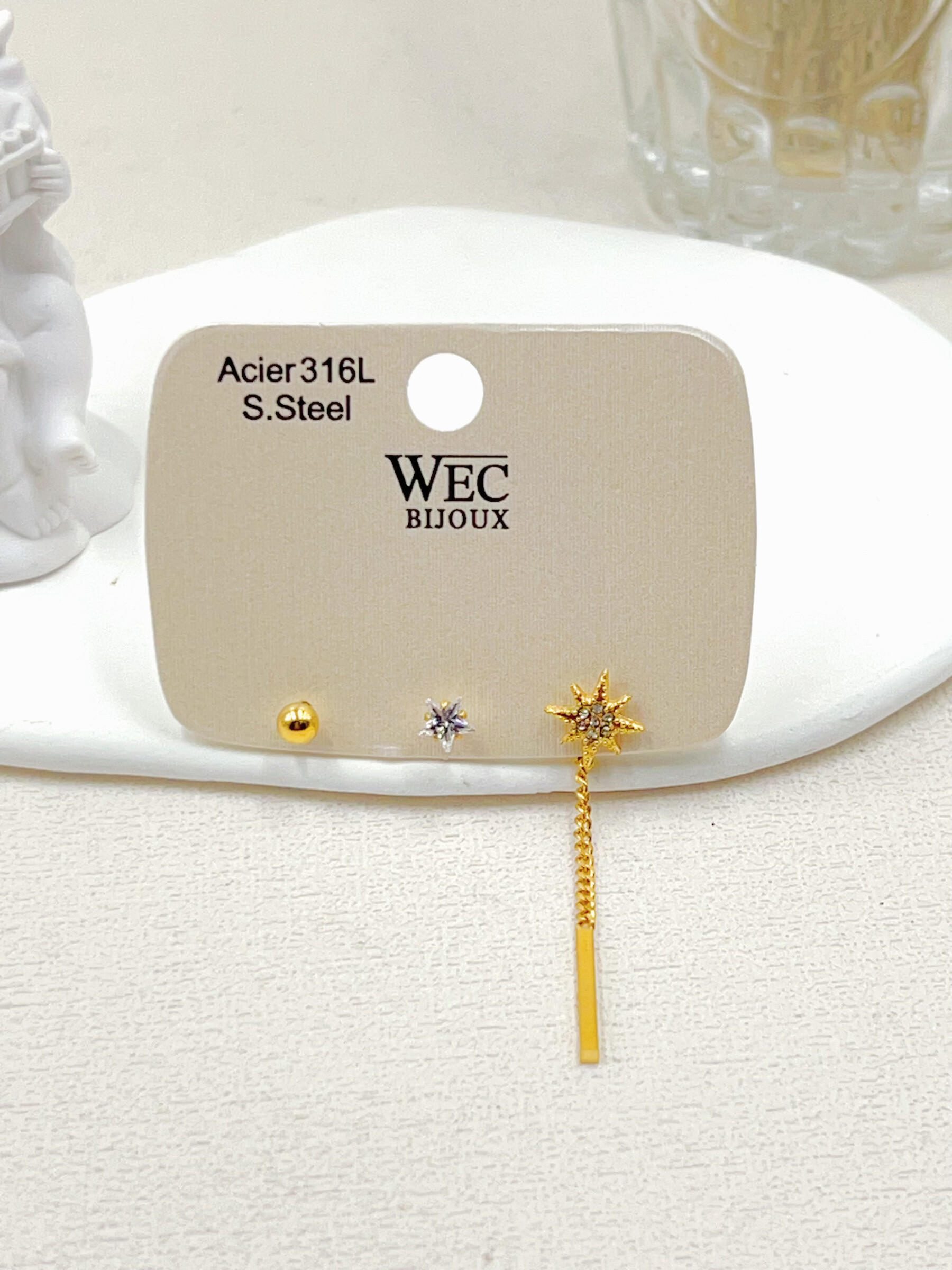Großhändler WEC Bijoux - Edelstahlohrringe