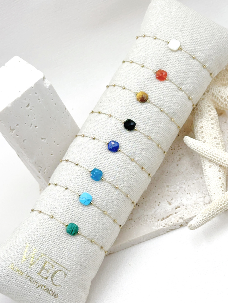 Grossista WEC Bijoux - BRACCIALE IN ACCIAIO +PIETRA