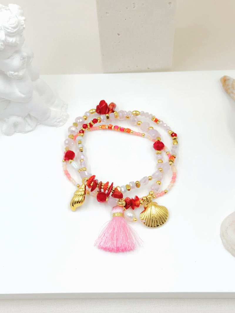 Grossiste WEC Bijoux - LOT DE 3 BRACELET ELASTIQUE EN ACIER