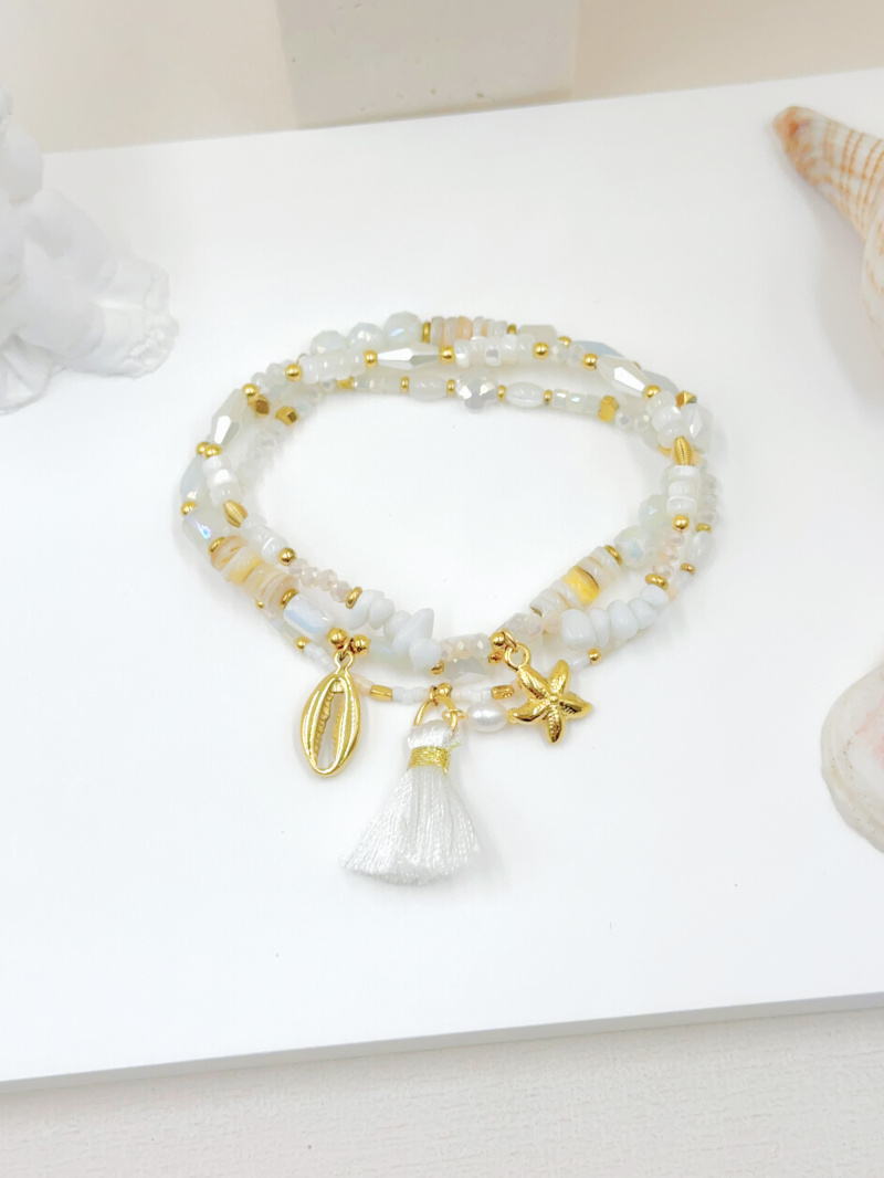 Mayorista WEC Bijoux - SET DE 3 PULSERAS DE ACERO ELÁSTICO