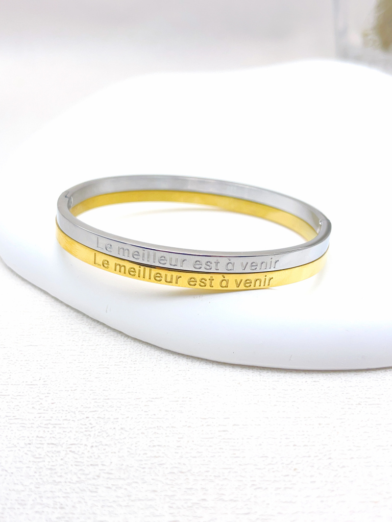 Grossista WEC Bijoux - BRACCIALE CON MESSAGGIO "Il meglio deve ancora venire" IN ACCIAIO