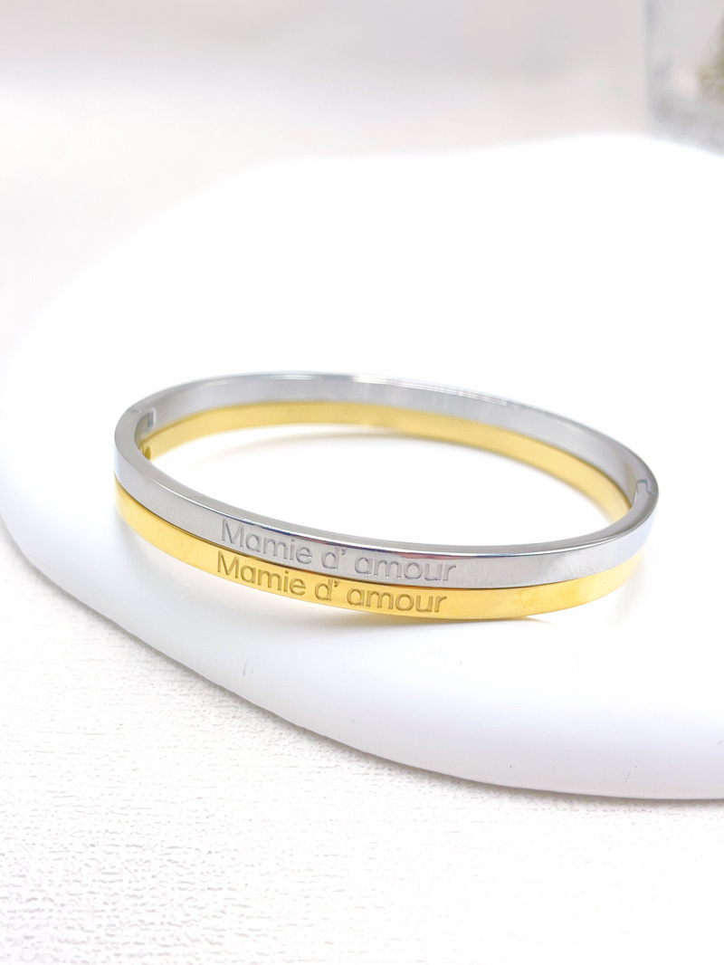 Wholesaler WEC Bijoux - “Love Grandma” MESSAGE BRACELET IN STEEL