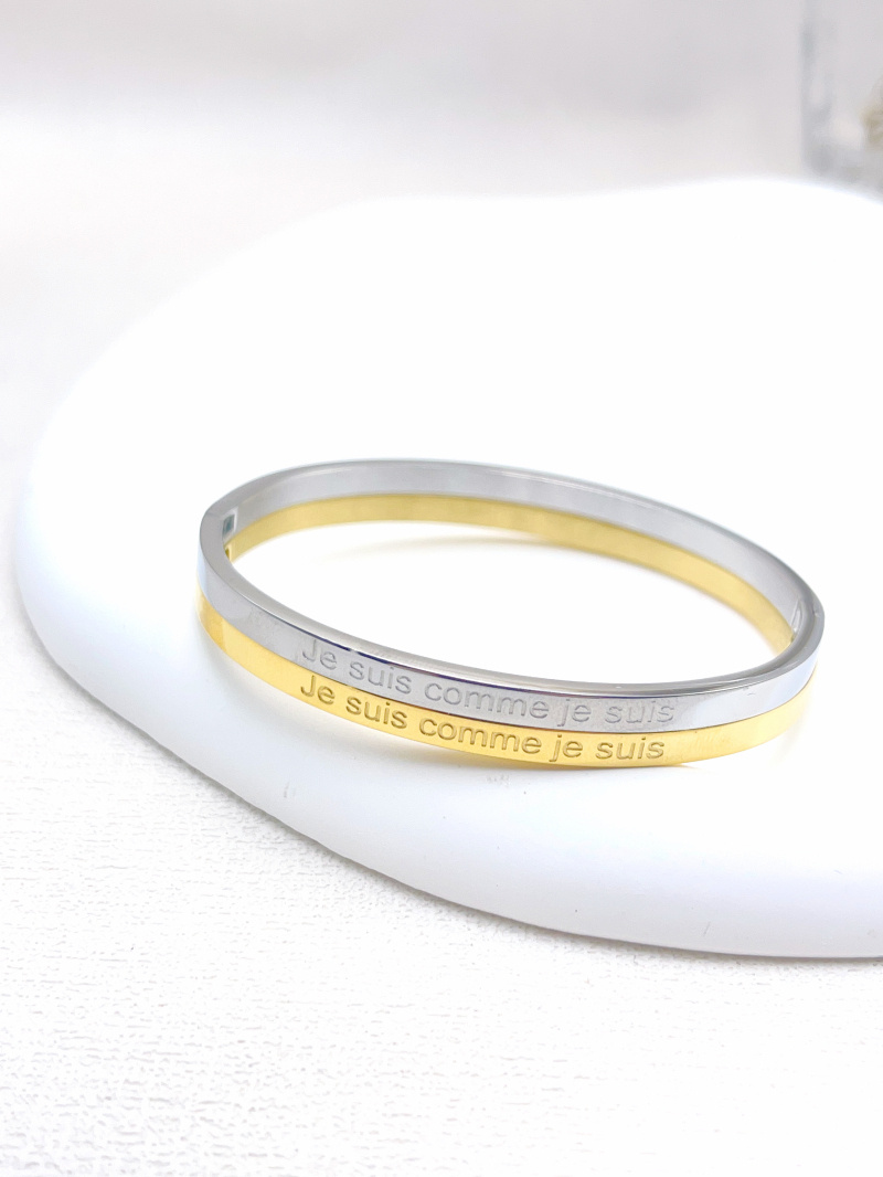 Grossista WEC Bijoux - BRACCIALE CON IL MESSAGGIO "Io sono come sono" IN ACCIAIO