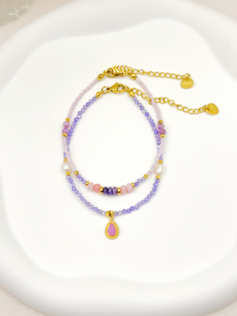 Grossista WEC Bijoux - SET DI 2 BRACCIALI IN ACCIAIO INOSSIDABILE