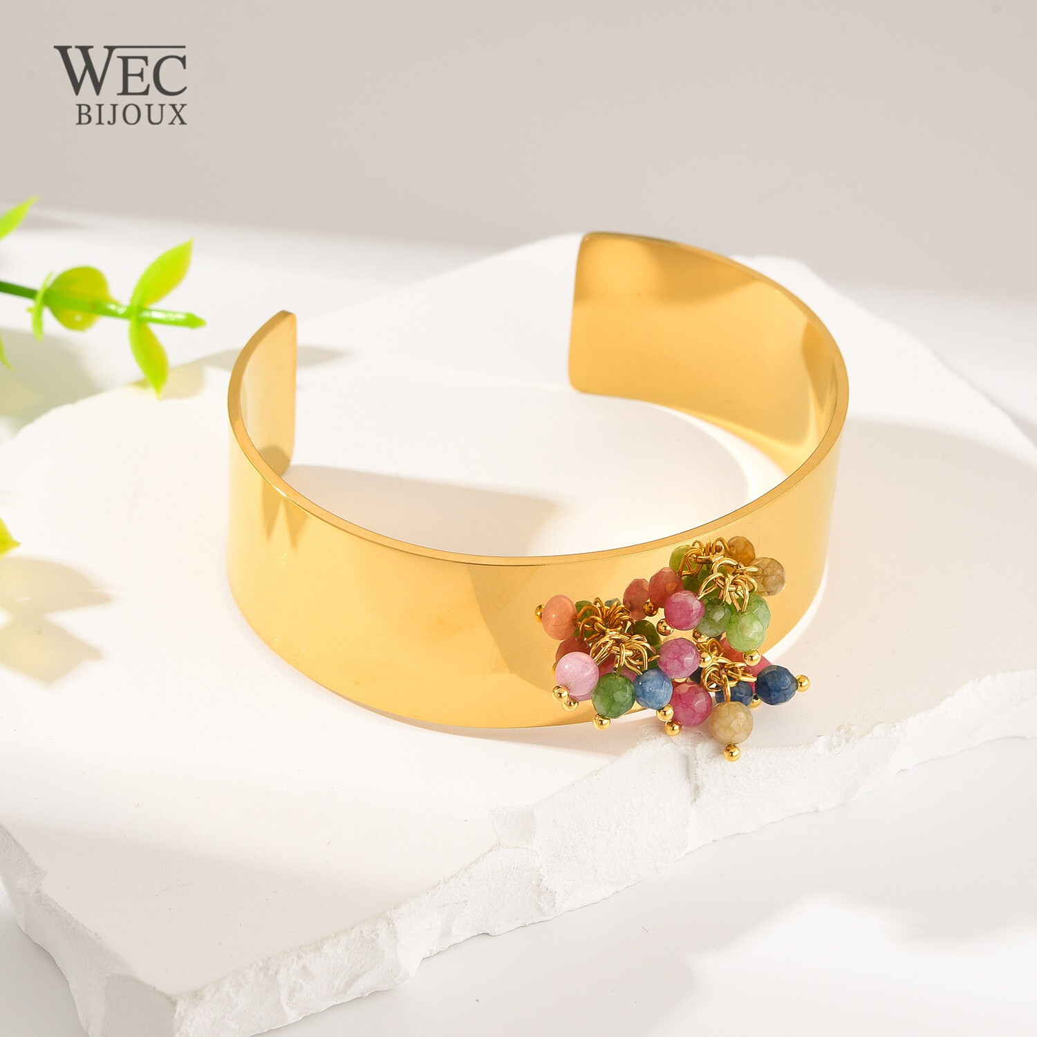 Grossista WEC Bijoux - BRACCIALE RIGIDO IN ACCIAIO INOXIDABILE