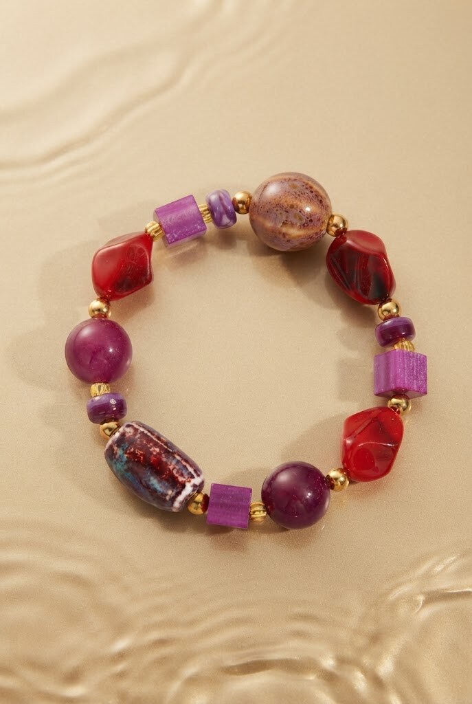Grossista WEC Bijoux - Bracciale con Perle in Ceramica e Acciaio Inossidabile