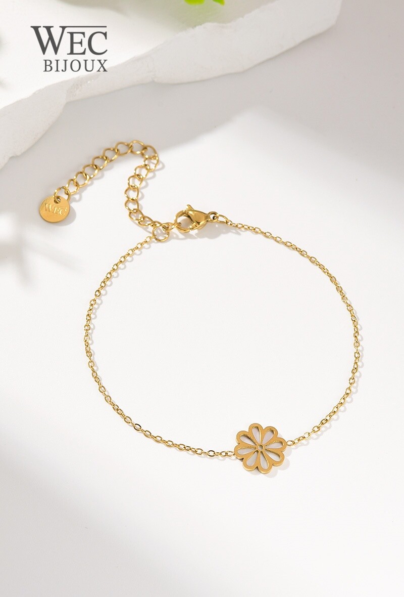 Grossista WEC BIJOUX - Bracciale in acciaio inossidabile con strass