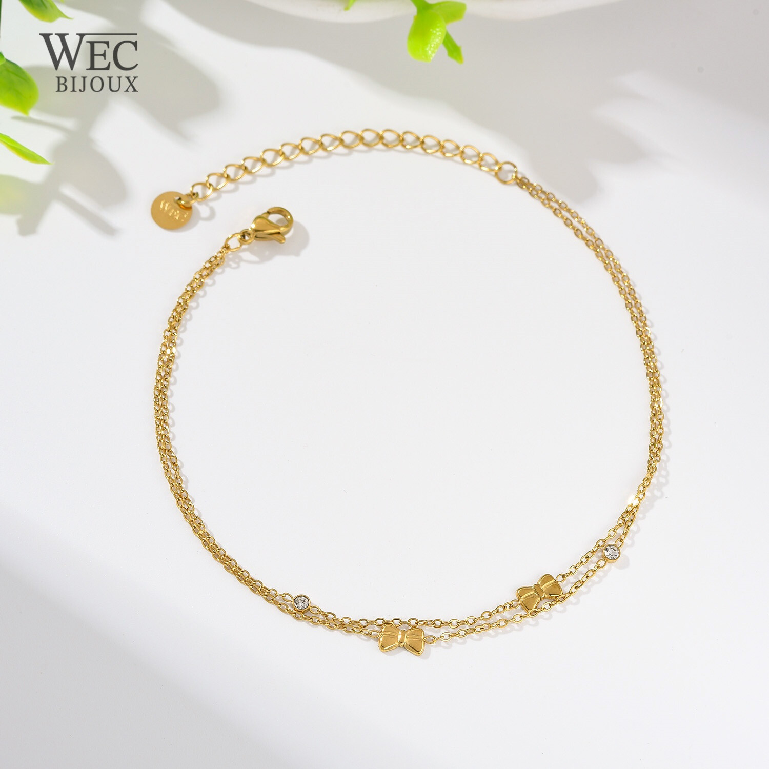 Grossista WEC Bijoux - BRACCIALE DOPPIO IN ACCIAIO INOXIDABILE