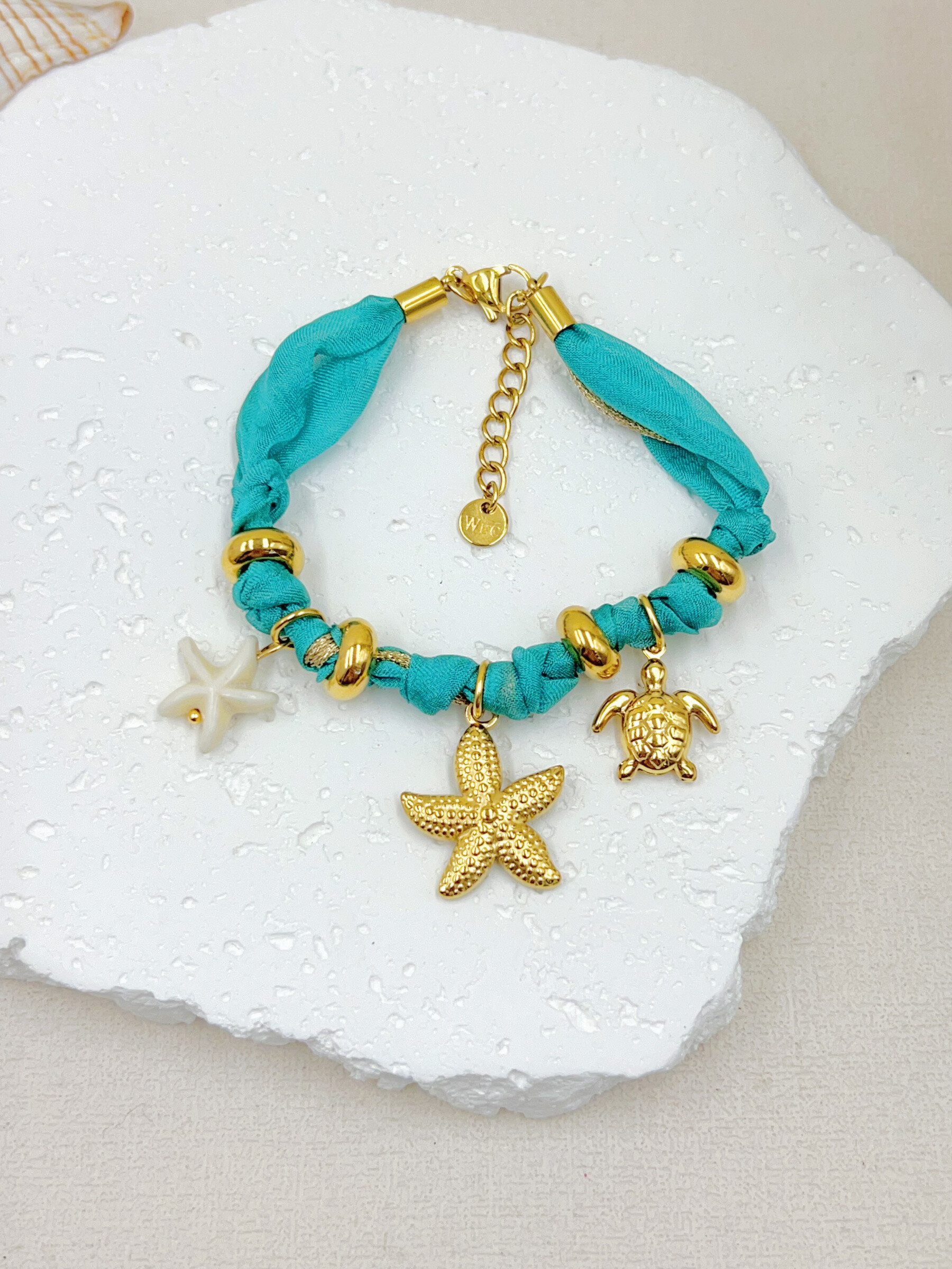 Grossista WEC Bijoux - Bracciale in acciaio inossidabile, tessuto, fascino