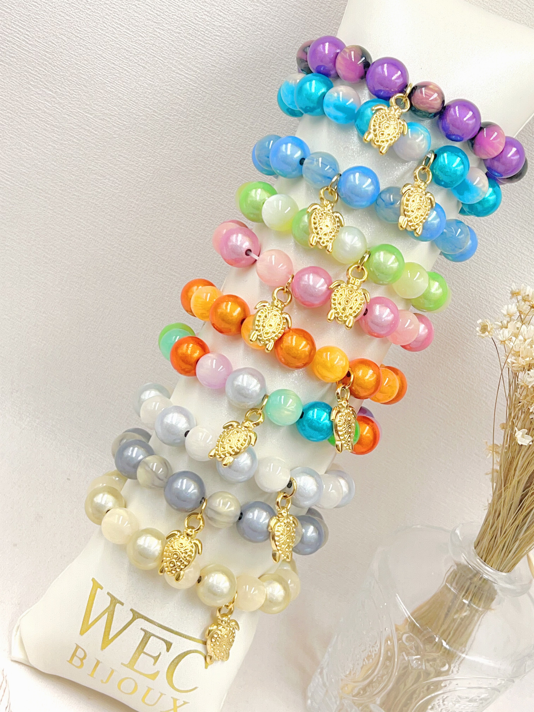 Mayorista WEC Bijoux - Brazalete de burbujas con colgante de acero