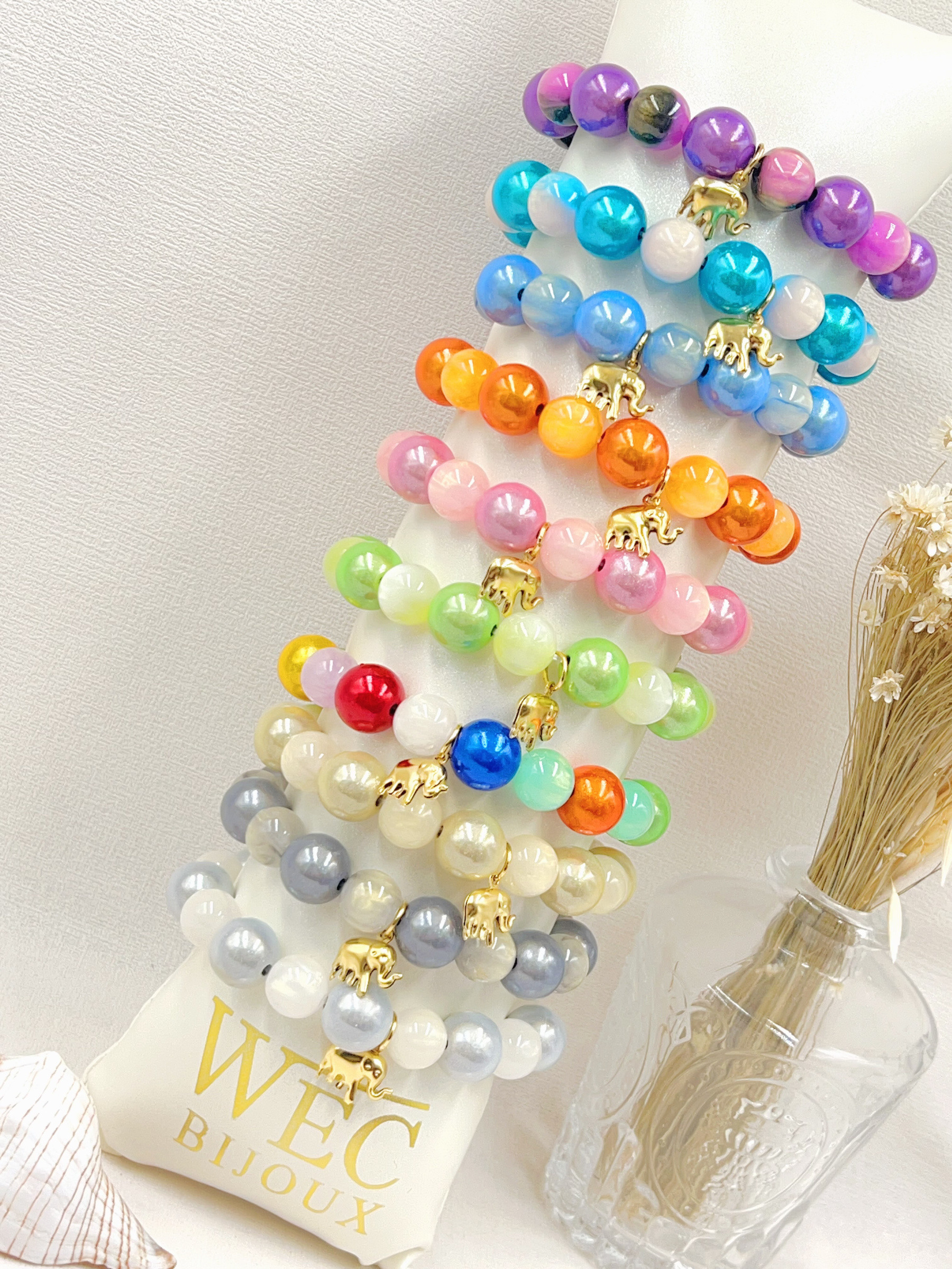 Mayorista WEC Bijoux - Brazalete de burbujas con colgante de acero