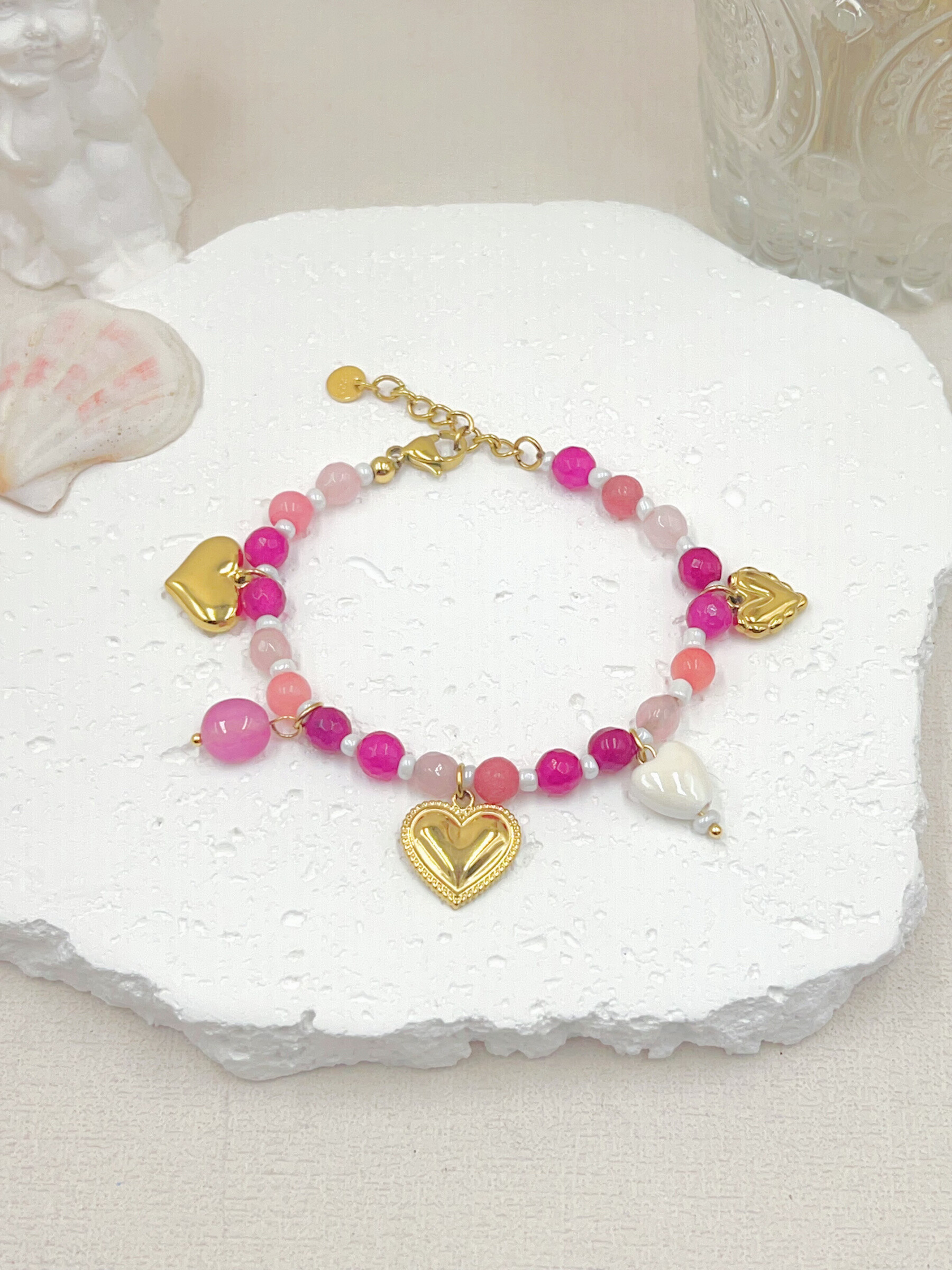 Grossista WEC Bijoux - Bracciale in acciaio inossidabile, pietra, fascino