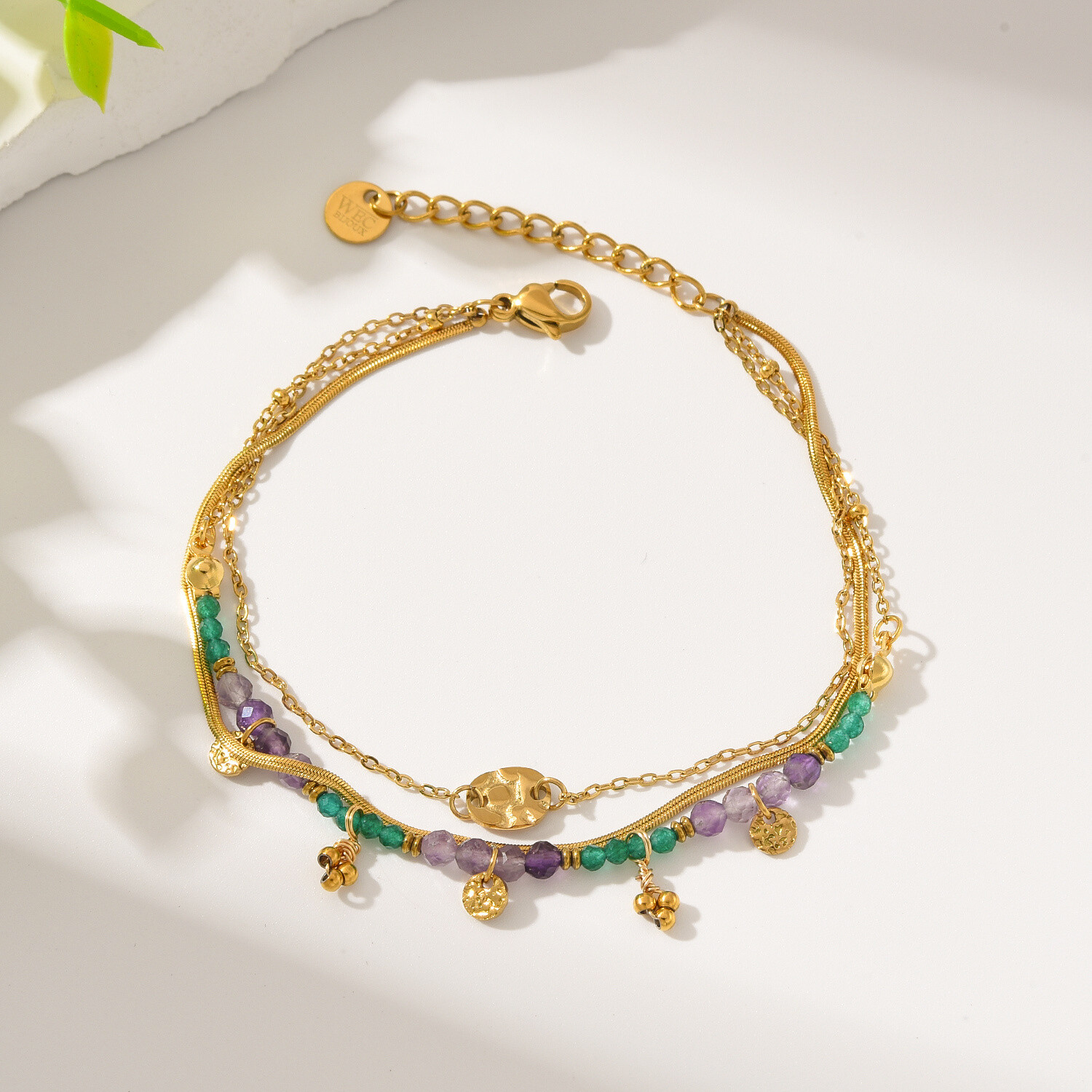 Grossista WEC Bijoux - Bracciale a canale in acciaio inossidabile triplo
