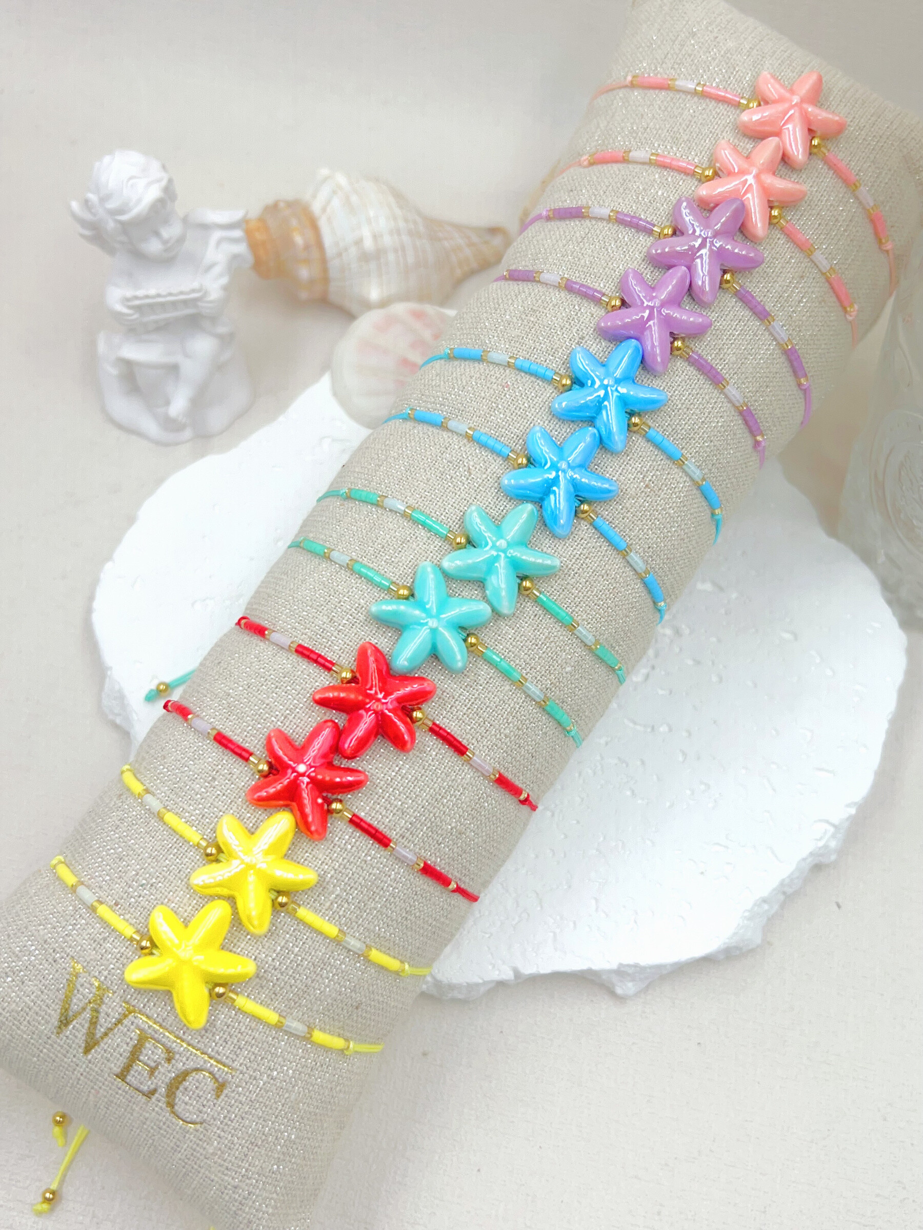 Grossiste WEC Bijoux - LOT DE 12 BRACELET EN CERAMIQUE,ACIER ET PERLE+BOUDIN