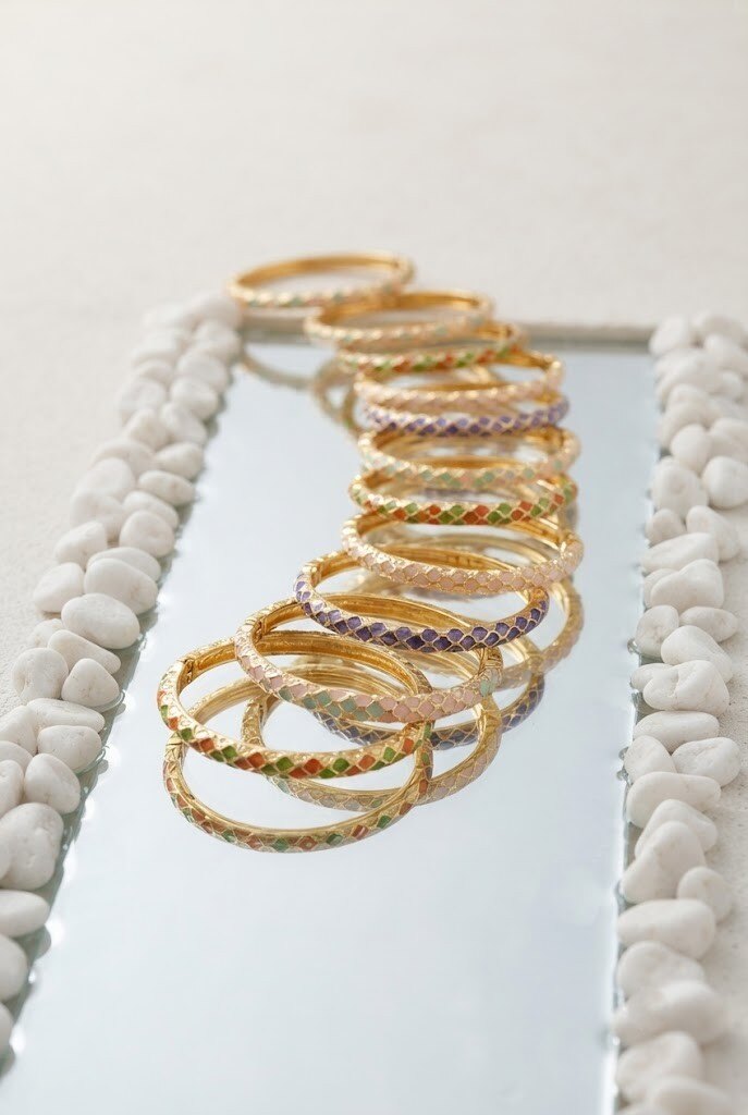 Grossiste WEC Bijoux - Lot de 12 Bracelet Jonc Thaïlandaise