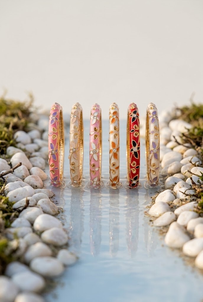 Grossiste WEC Bijoux - Lot de 12 Bracelet Jonc Thaïlandais en Métal Doré