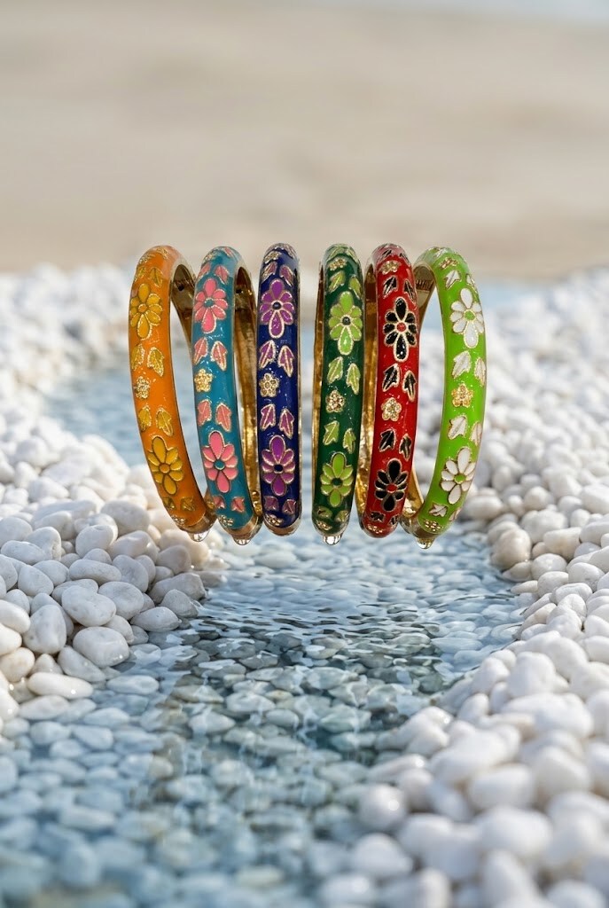 Grossiste WEC Bijoux - Lot de 12 Bracelet Jonc Thaïlandais en Métal Doré