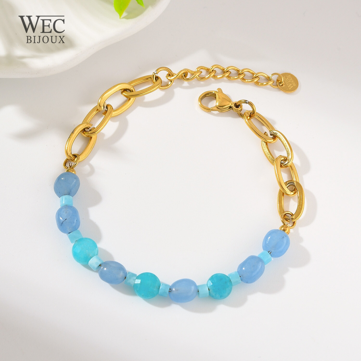 Grossista WEC Bijoux - Bracciale in acciaio inossidabile, pietra