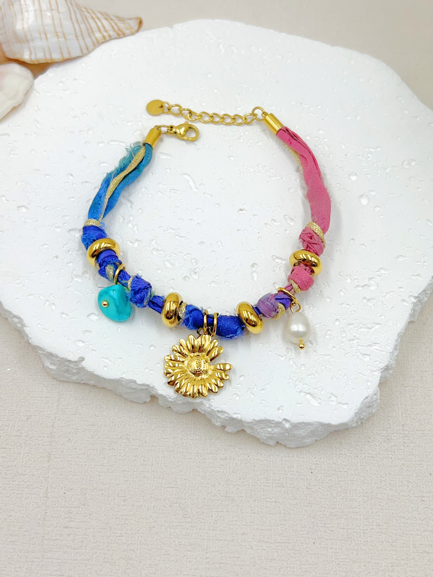 Grossista WEC Bijoux - Bracciale in acciaio inossidabile, tessuto, fascino