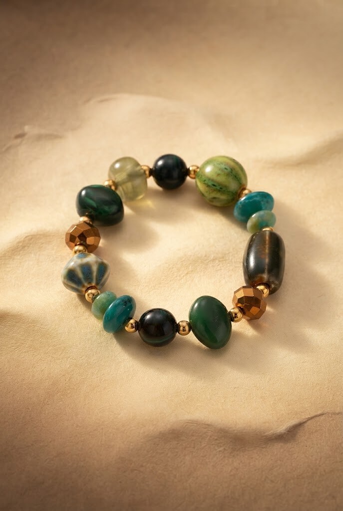 Grossista WEC Bijoux - Bracciale con Perle in Ceramica e Acciaio Inossidabile