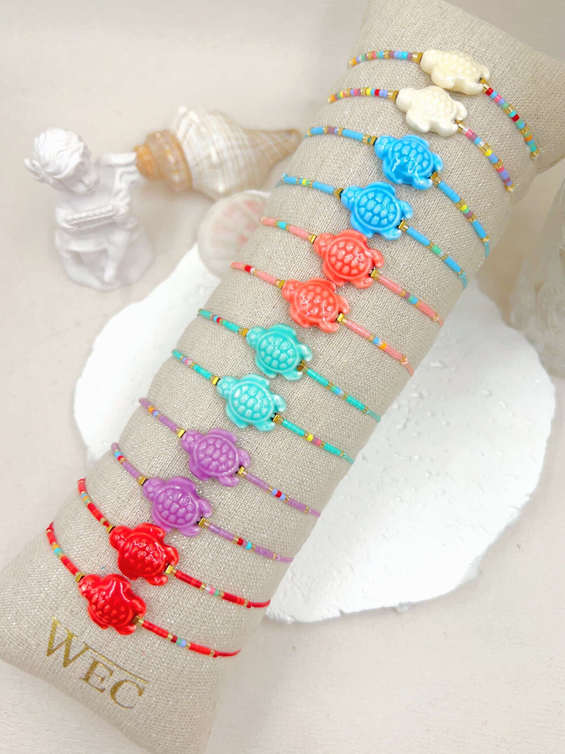 Grossiste WEC Bijoux - LOT DE 12 BRACELET EN CERAMIQUE,ACIER ET PERLE+BOUDIN