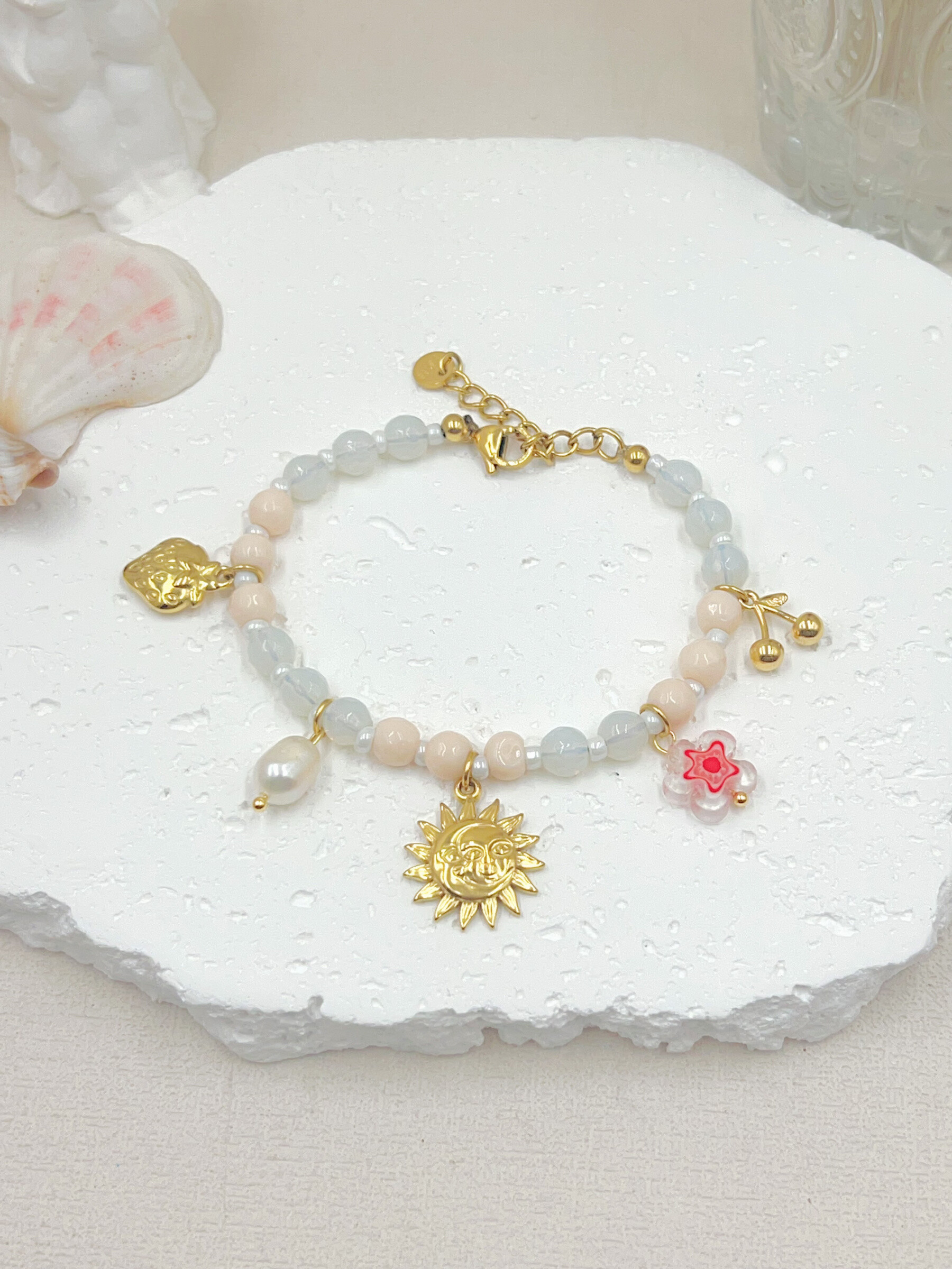 Grossista WEC Bijoux - Bracciale in acciaio inossidabile, pietra, fascino