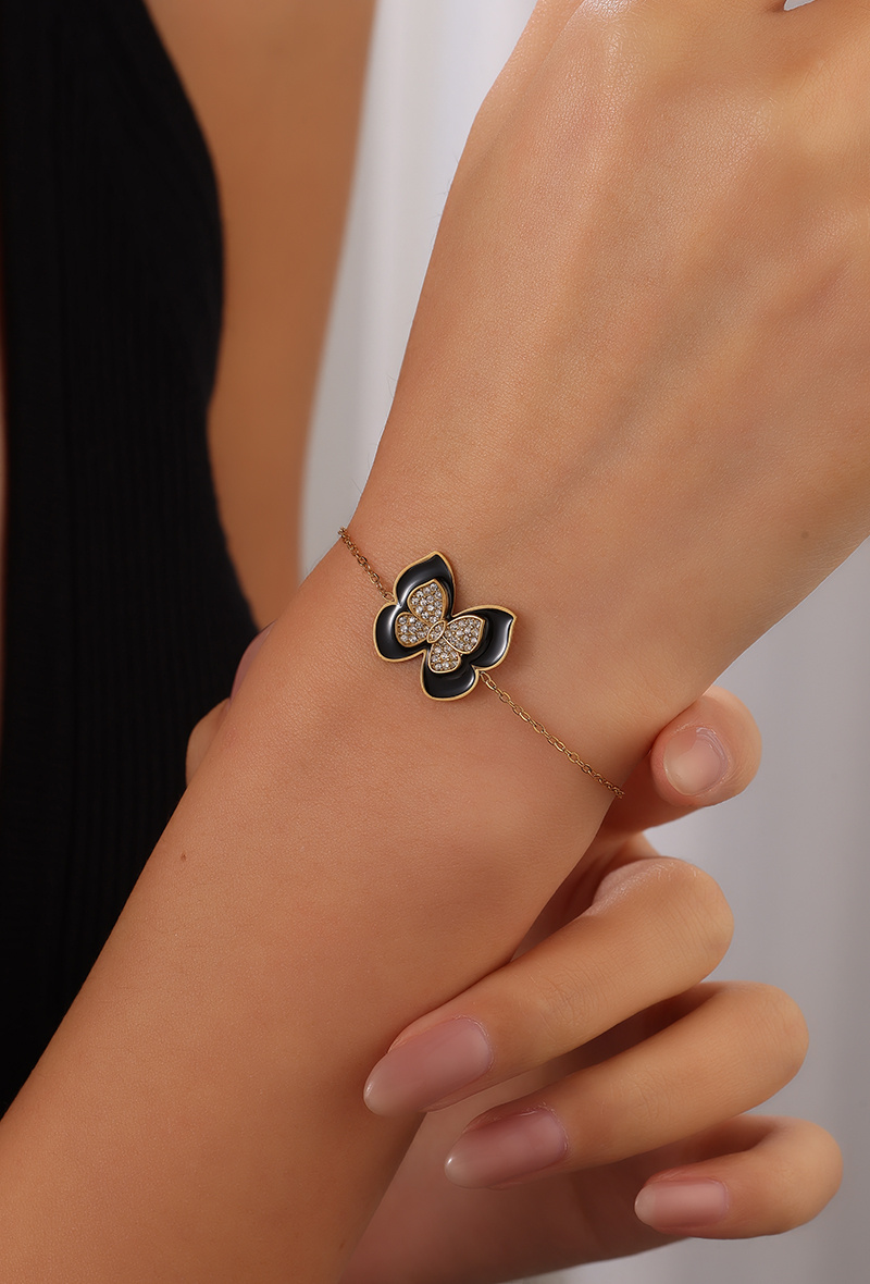 Mayorista WEC Bijoux - PULSERA DE MARIPOSA DE ACERO INOXIDABLE
