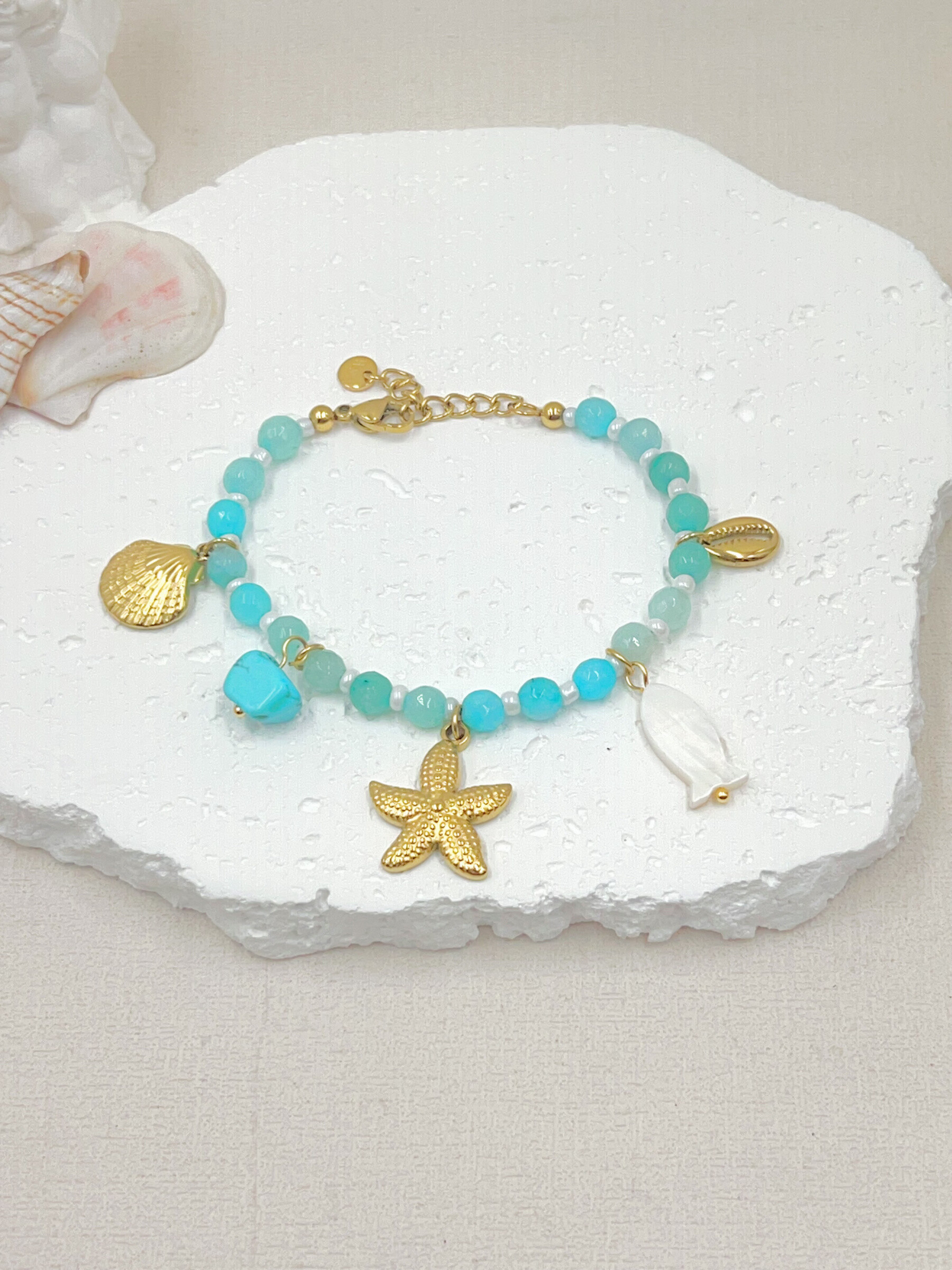 Grossista WEC Bijoux - Bracciale in acciaio inossidabile, pietra, fascino